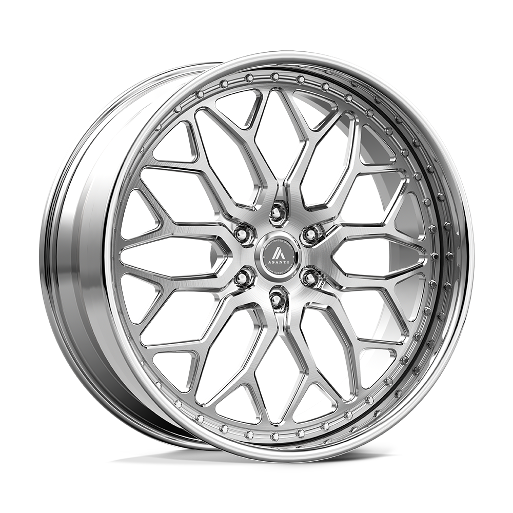 24x10 Asanti Forged Vice 6 Brushed Chrome Wheel 6x5.5 (28mm)