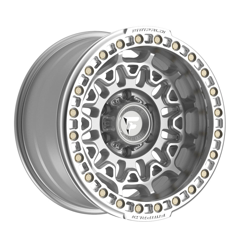 17x9 Fittipaldi FB150M BEADLOCK Silver Wheel 5x5 (-15mm)