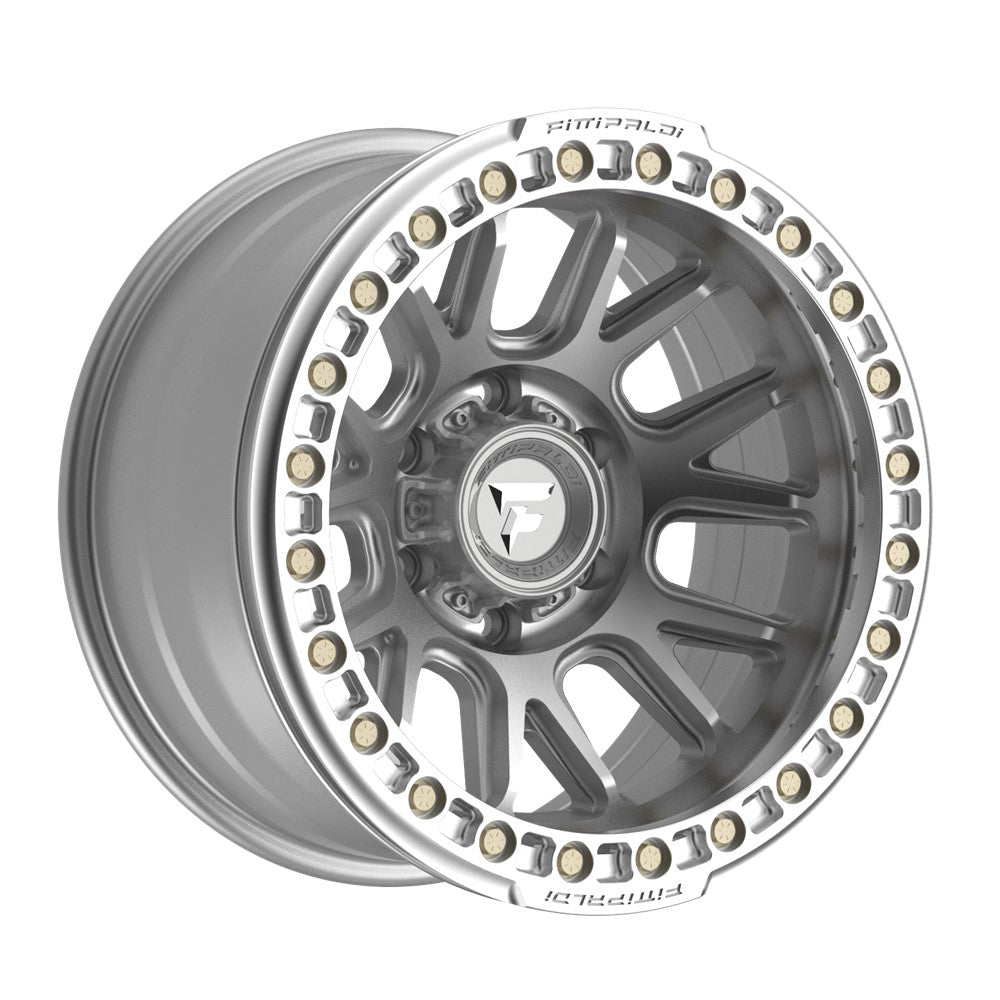 17x9 Fittipaldi FB151M BEADLOCK Silver Wheel 6x5.5 (-38mm)