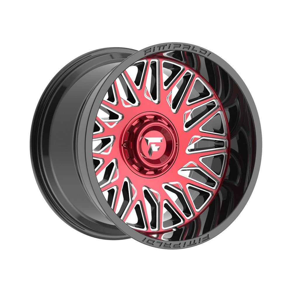 20x12 Fittipaldi Offroad FA07MBRM Gloss Black Mach Red Wheel 5x5/5x5.5 (-44mm)