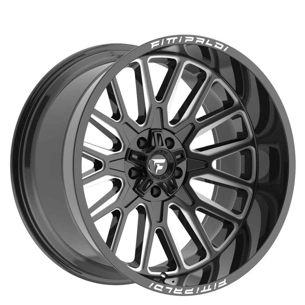 22x12 Fittipaldi Offroad FA18BM Gloss Black Milled Wheel 5x5/5x5.5 (-44mm)