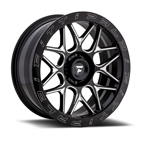 20x9 Fittipaldi Offroad FTF02 X-Trail Black Milled Wheel 5x5 (6mm)