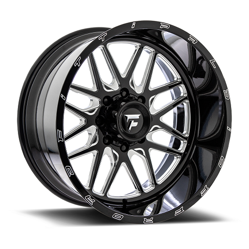 22x12 Fittipaldi Offroad FTF18BM Gloss Black with Milled Wheel 6x5.5 (-51mm)