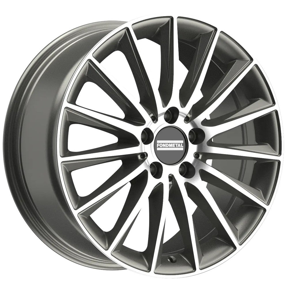 18x8 Fondmetal Aidon Gloss Titanium Machined Wheel 5x112 (38mm)