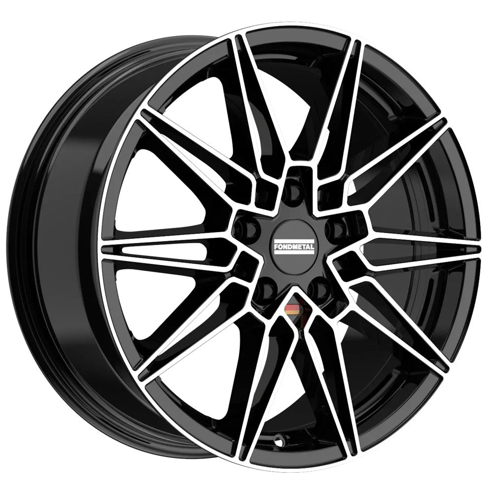 20x8 Fondmetal Thoe Gloss Black Machined Wheel 5x112 (26mm)