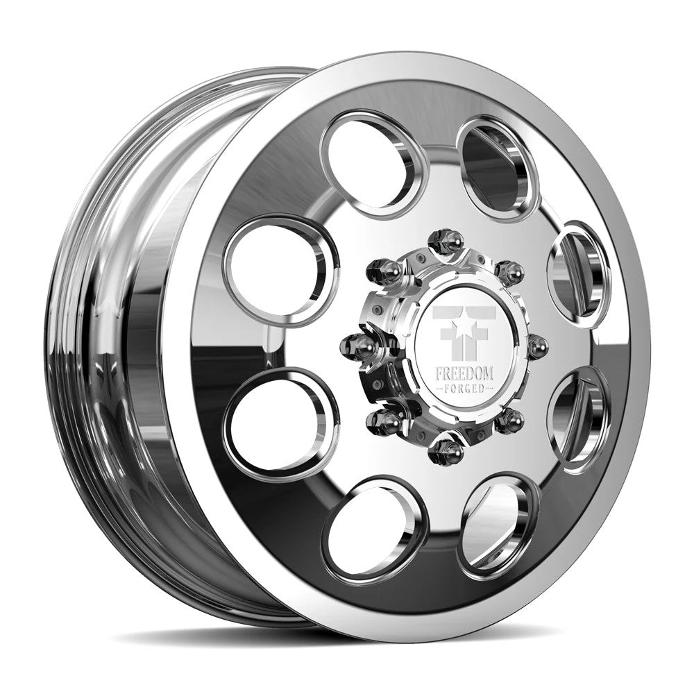 20x8.25 Freedom Forged FF01 Founder Polished DUALLY FRONT Wheel 10x225 (145mm)