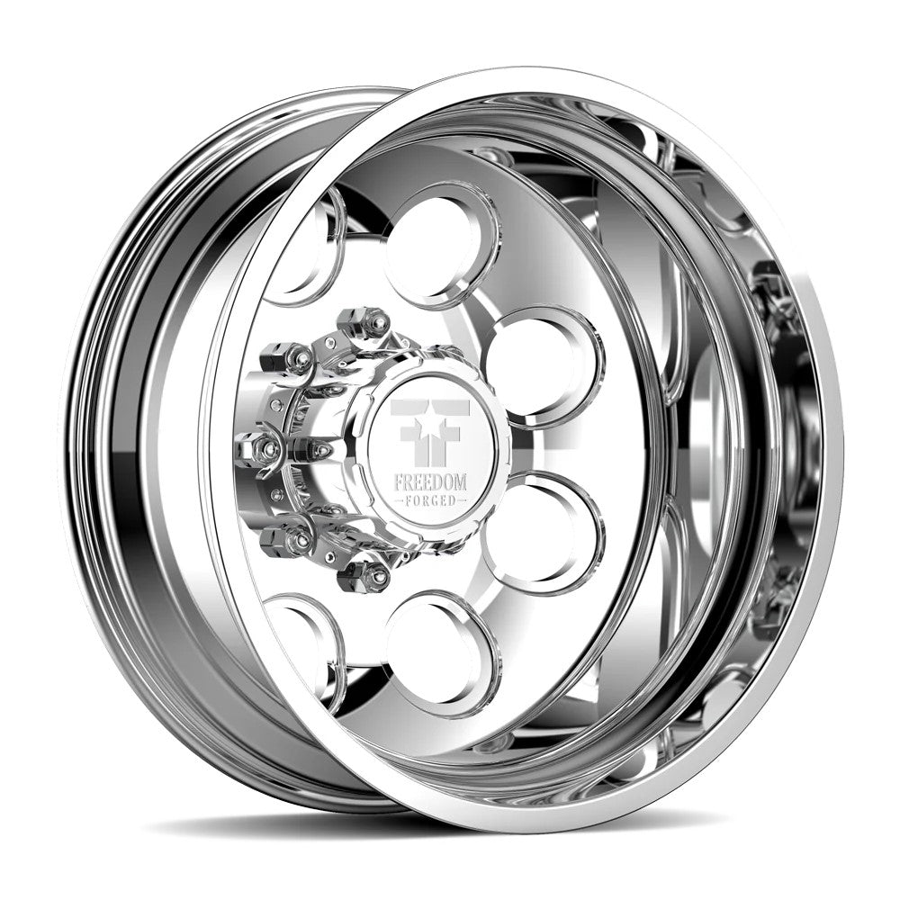 20x8.25 Freedom Forged FF01 Founder Polished DUALLY OUTER Wheel 8x6.5 (-167mm)