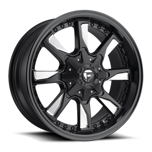 20x9 Fuel D603 Hydro Matte Black Milled Wheel 8x180 (1mm)