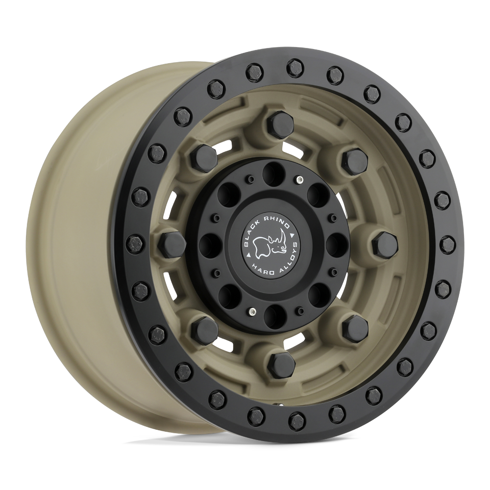 17x8.5 Black Rhino GARRISON DESERT W/ MATTE BLACK RING Wheel 6x5.5 (0mm)