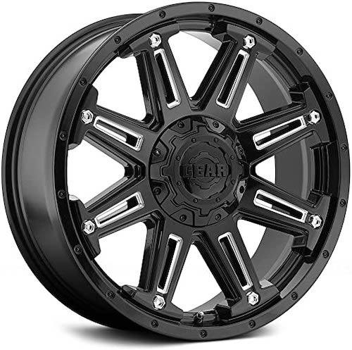 18x9 Gear Off Road 741BM Mechanic Black Milled Wheel 5x4.5/5x5 (10mm)