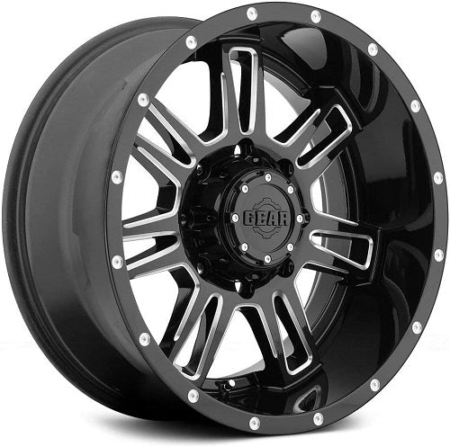 20x9 Gear Off Road 737BM Challenger Black Milled Wheel 8x6.5 (0mm)