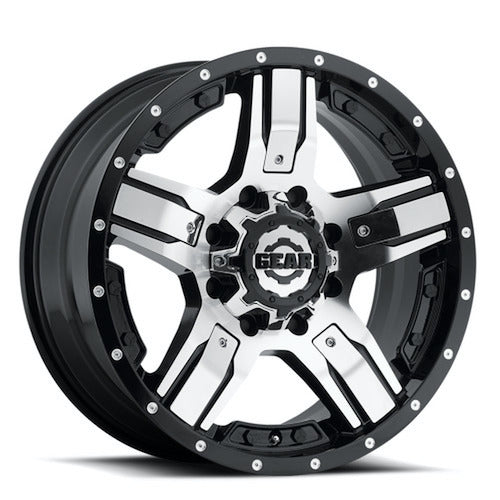 17x9 Gear Off Road 740MB Manifold Blk Machine Wheel 8x6.5 (18mm)