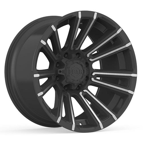 22x12 Gear Off Road 747MB Sled Blk Machine Wheel 5x5/5x5.5 (-44mm)