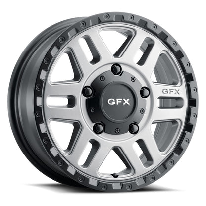 17x8 G-FX MV2 Matte Grey w/ Matte Black Lip Wheel 6x130 (40mm)