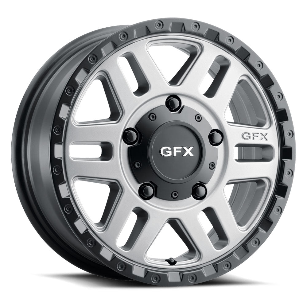 17x8 G-FX MV2 Matte Grey w/ Matte Black Lip Wheel 5x130 (60mm)