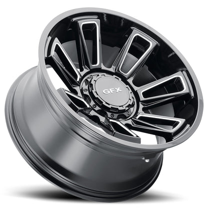 18x9 G-FX TR21 Gloss Black Milled Wheel 6x135/6x5.5 (12mm)