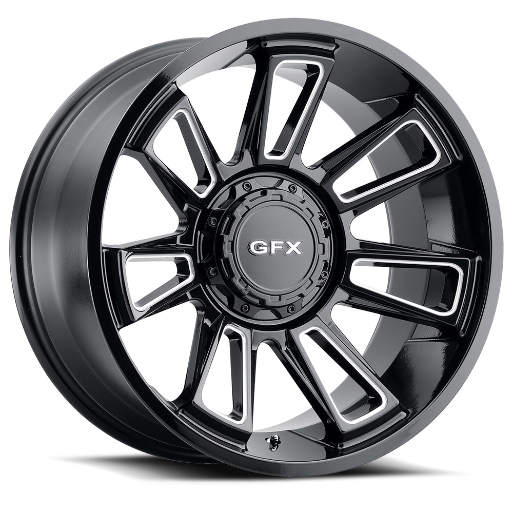 20x9 G-FX TR21 Gloss Black Milled Wheel 8x170 (18mm)