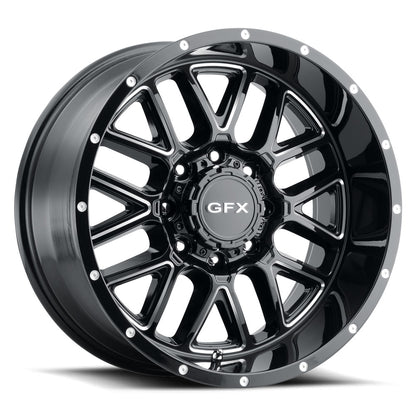 20x10 G-FX TM-5 Gloss Black Milled Wheel 6x135/6x5.5 (-19mm)