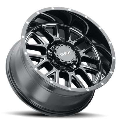 17x8.5 G-FX TM-5 Gloss Black Milled Wheel 6x5.5 (0mm)