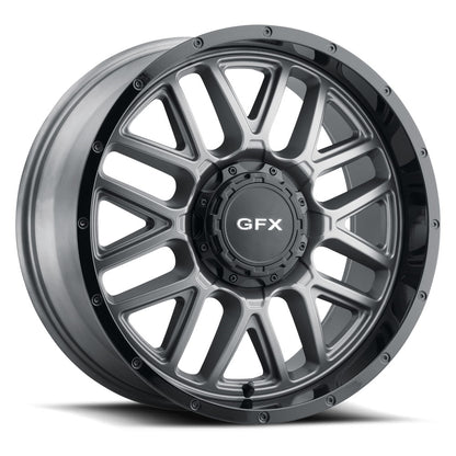 18x9 G-FX TM-5 Matte Grey w/ Matte Black Lip Wheel 8x6.5 (0mm)