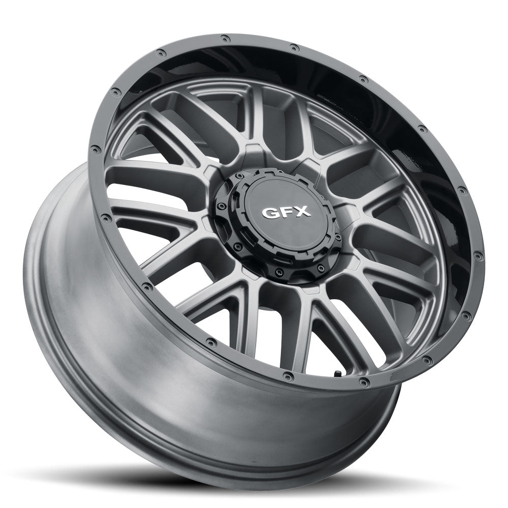 18x9 G-FX TM-5 Matte Grey w/ Matte Black Lip Wheel 8x6.5 (0mm)