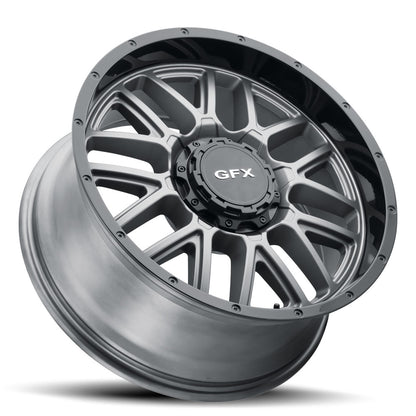 20x9 G-FX TM-5 Matte Grey w/ Matte Black Lip Wheel 8x6.5 (12mm)