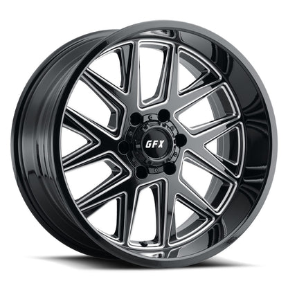 20x9 G-FX TM6 Gloss Black Milled Wheel 6x5.5 (12mm)
