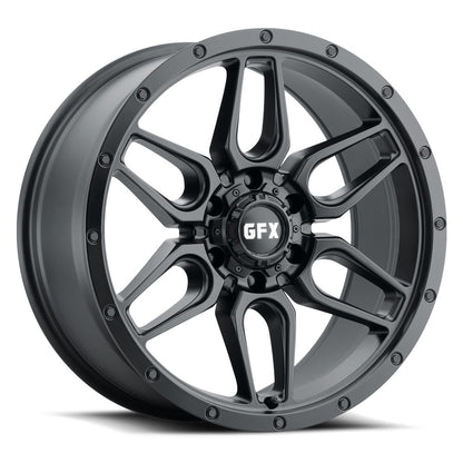 20x9 G-FX TR-18 Matte Black Wheel 6x5.5 (12mm)