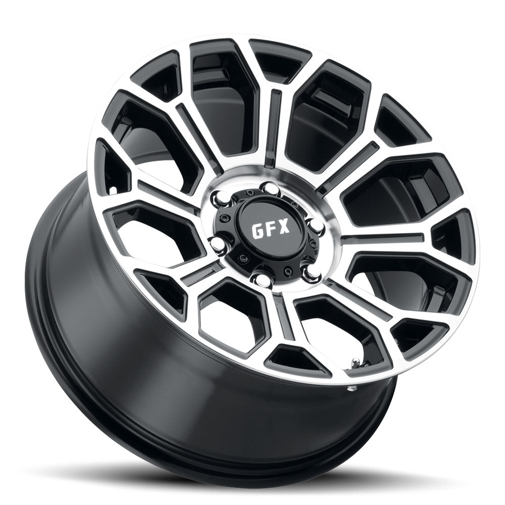 17x8.5 G-FX TR-19 Gloss Black Machined Face Wheel 8x6.5 (18mm)