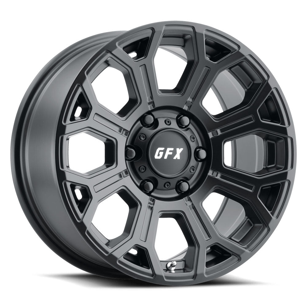 16x8.5 G-FX TR-19 MATTE BLACK Wheel 8x6.5 (-6mm)