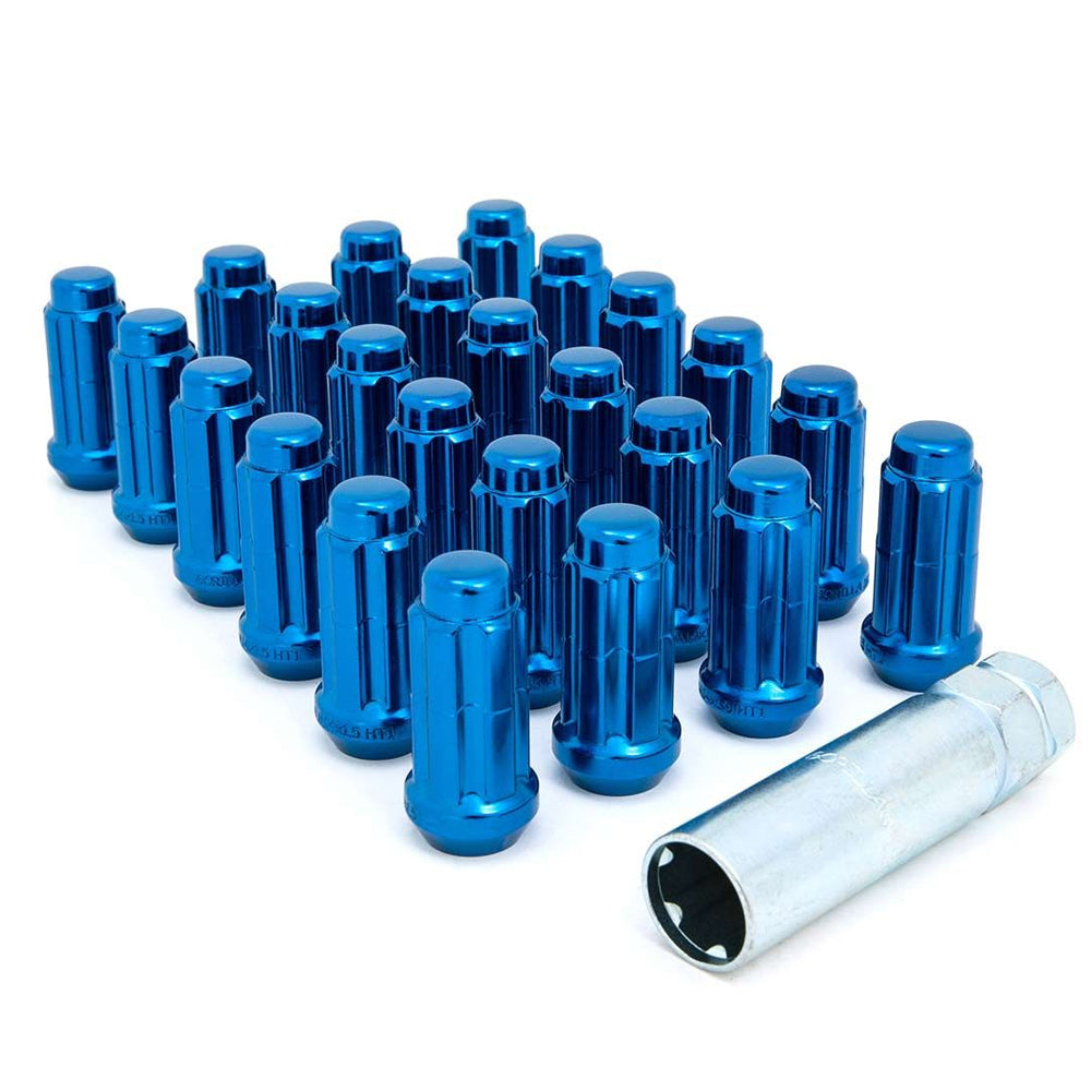 6 Lug Gorilla 14x1.5 Blue Spline Lug Kit Truck with Key