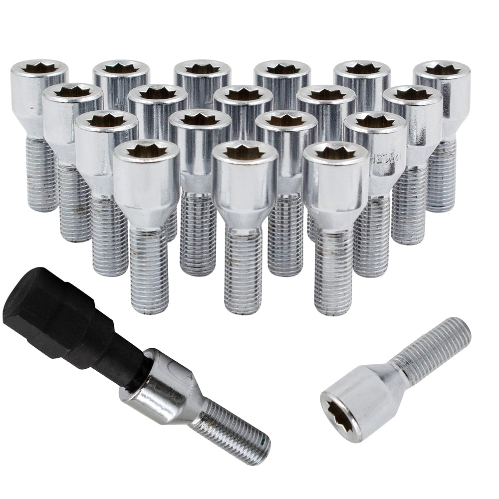 5 Lug Gorilla 14x1.5 Chrome Tuner Socket Bolt CON with Key