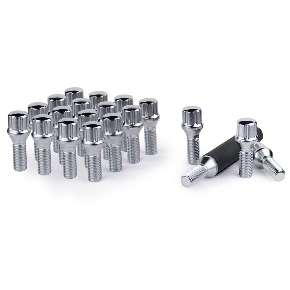 5 Lug Gorilla 14x1.25 Chrome Spline Bolt Lug Kit W/ Lock (27mm) with Key