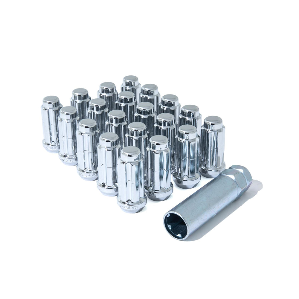 5 Lug Gorilla 14x1.5 Chrome Spline Lug Kit Truck with Key