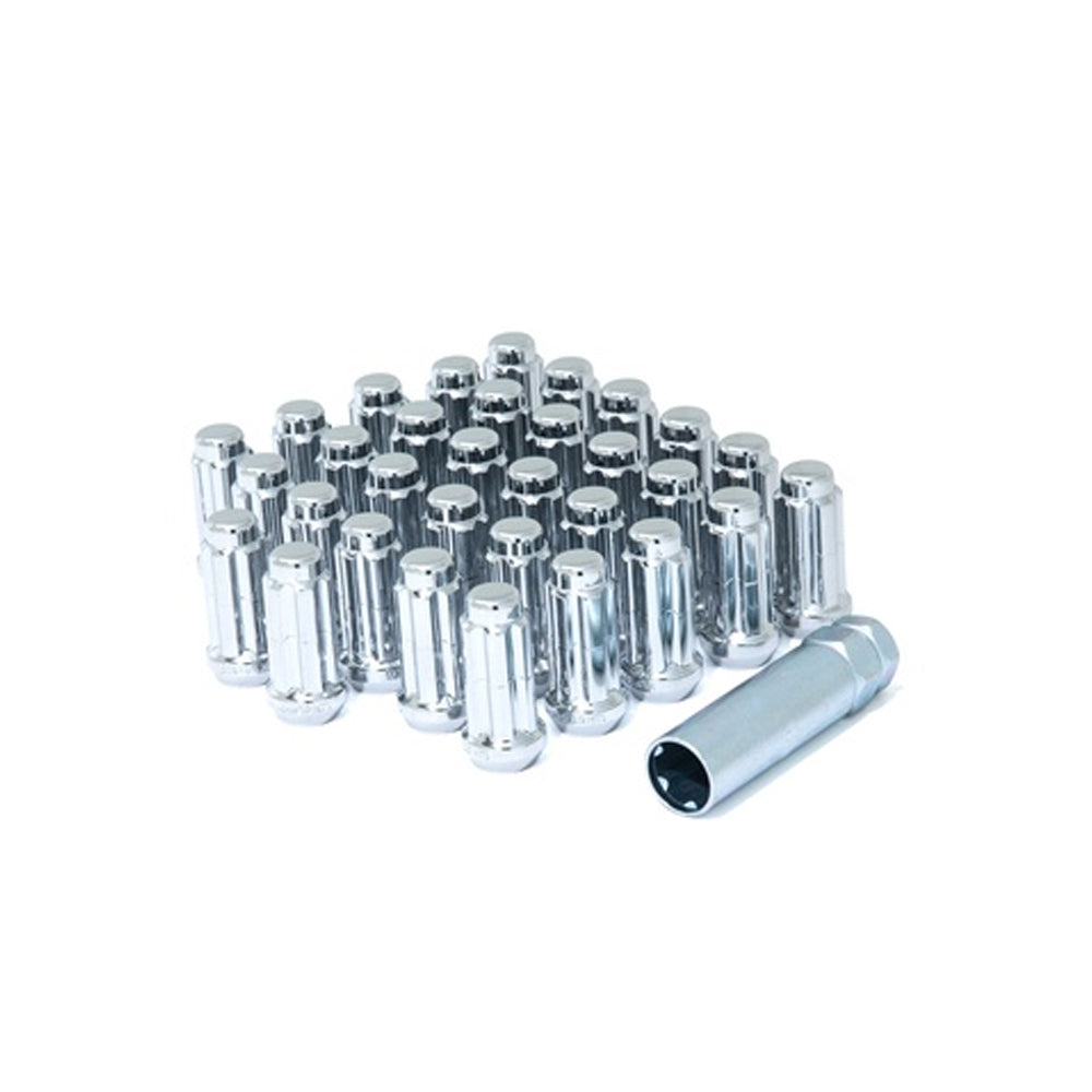 8 Lug Gorilla 9/16" Chrome Spline Open-End Lug Kit Truck with Key