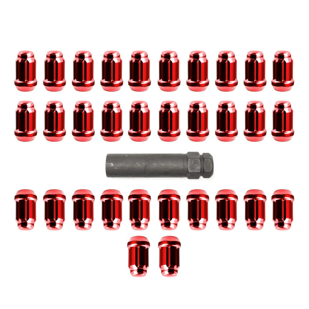 8 Lug Gorilla 14x1.5 Red Spline Lug Kit Truck with Key