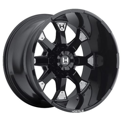 20x10 Hostile H101 Knuckles Asphalt (Satin Black) Wheel 8x180 (-19mm)