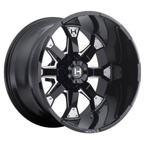 20x9 Hostile H101 Knuckles Blade Cut (Blk Milled) Wheel 8x6.5 (10mm)