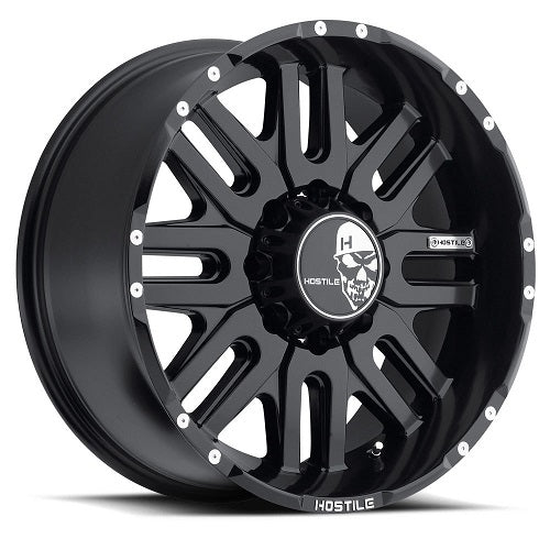 20x12 Hostile H104 Zombie Asphalt (Satin Black) Wheel 8x180 (-44mm)