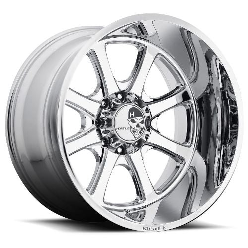 22x10 Hostile H105 Exile Armor Plated (Chrome) Wheel 8x180 (-25mm)