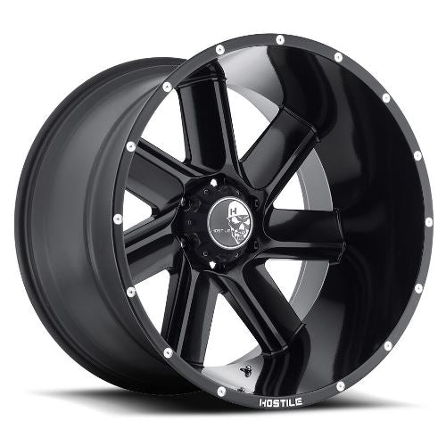 22x10 Hostile H106 Switch Blade Satin Black Wheel 5x5 (-19mm)