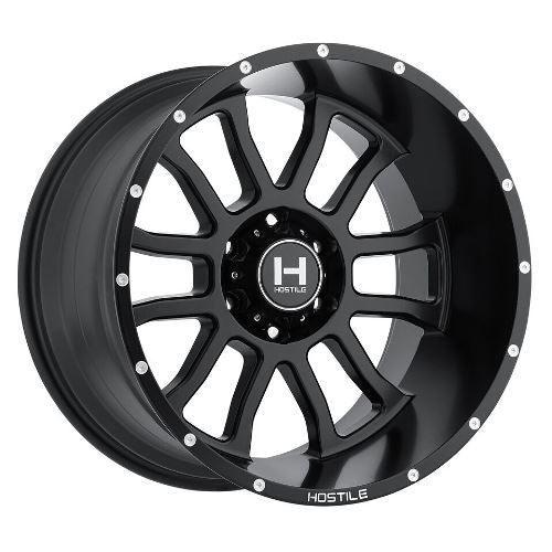 20x10 Hostile H107 Gauntlet Asphalt (Satin Black) Wheel 6x5.5 (-19mm)