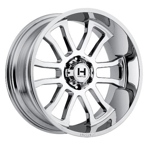 20x12 Hostile H107 Gauntlet Armor Plated (Chrome) Wheel 6X135 (-44mm)