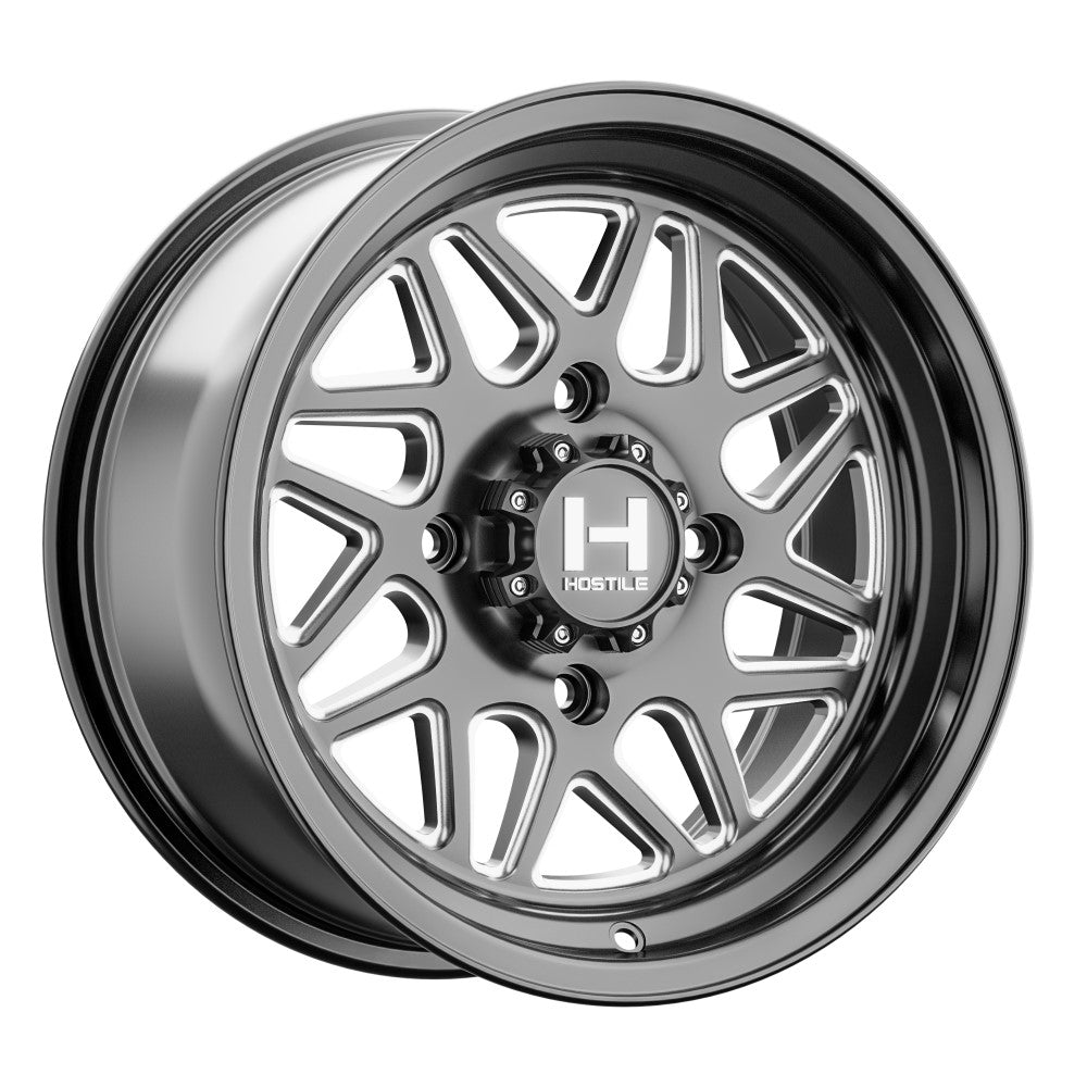 15x8 Hostile UTV H108 Sprocket Blade Cut (Black Milled) Wheel 5x4.5 (0mm)