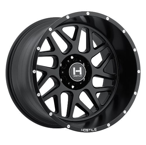 24x14 Hostile H108 Sprocket Asphalt (Satin Black) Wheel 6x5.5 (-76mm)