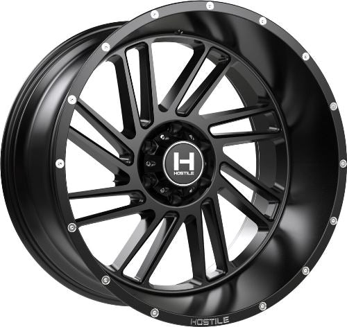 22x12 Hostile H110 Stryker Asphalt (Satin Black) Wheel 5x5 (-44mm)
