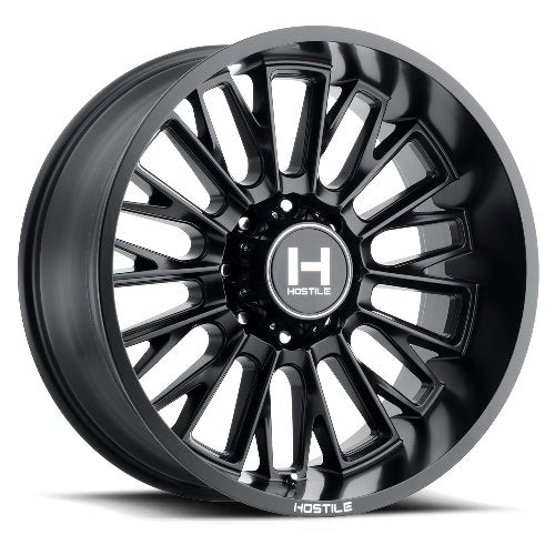 22x14 Hostile H114 Fury Asphalt (Satin Black) Wheel 8x6.5 (-76mm)