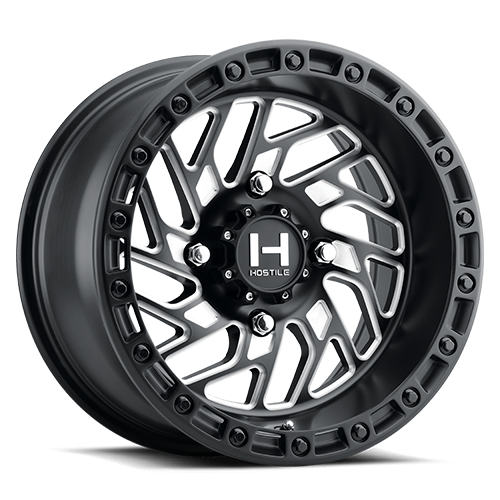 15x10 Hostile UTV H116 Jigsaw Satin Black & Milled Wheel 4x137 (0mm)