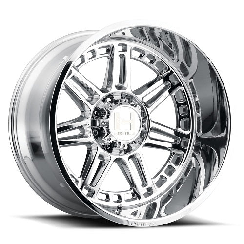 20x12 Hostile 124 Lunatic Armor Plated (Chrome) Wheel 8x180 (-44mm)