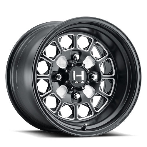 15x10 Hostile UTV H125 Pismo Full Satin Black Milled Wheel 4x110 (0mm)
